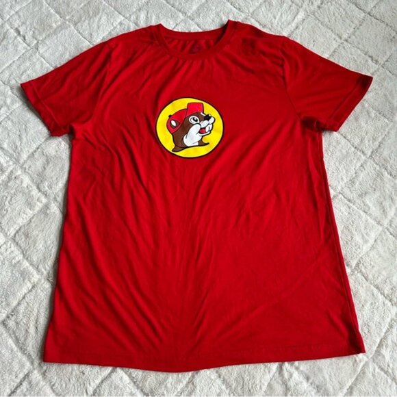 Buc-ees | Red Logo Short Sleeve Tee Shirt | Size Large - Picture 1 of 8